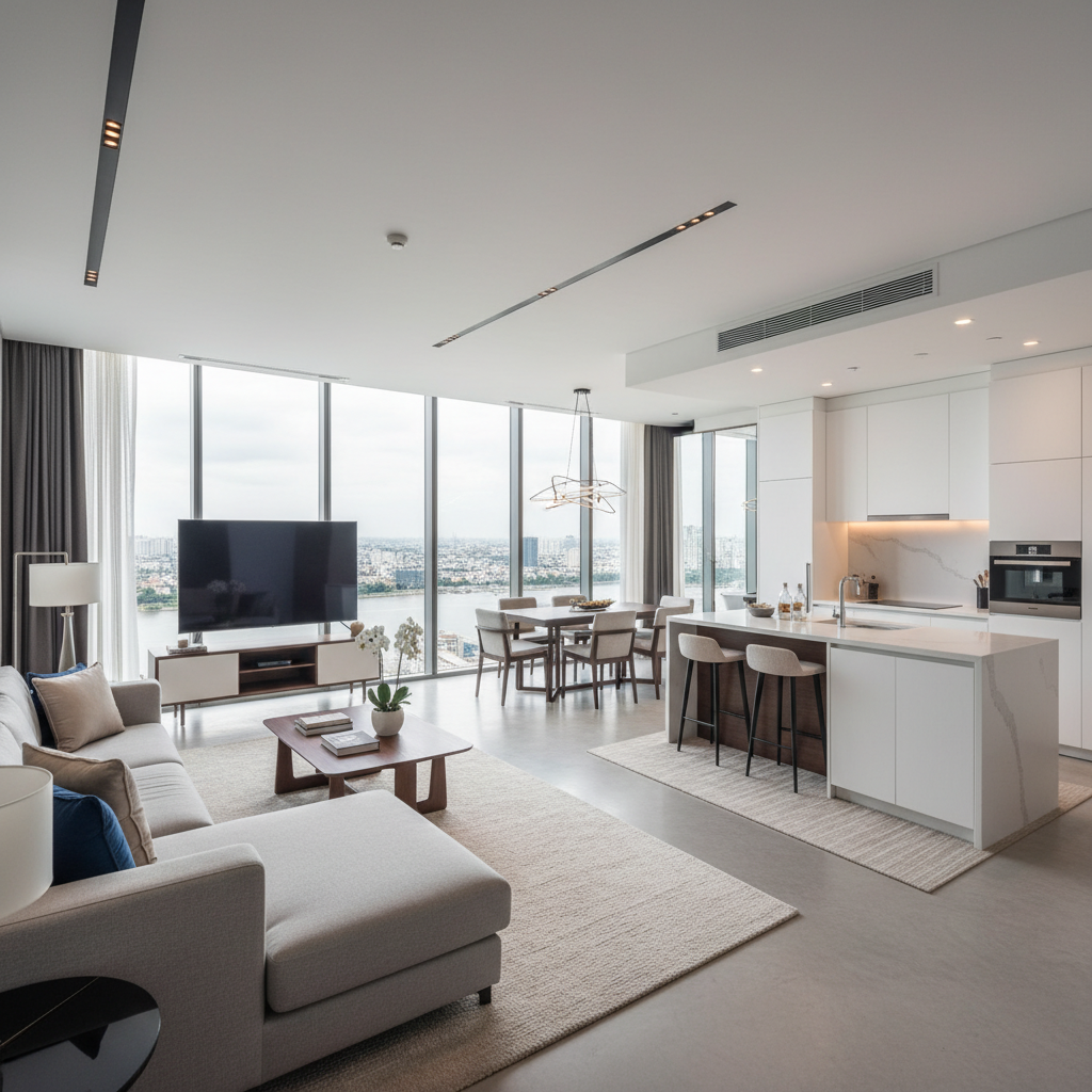 Căn Hộ ZEIT RIVER Cho Thuê 3PN Full Nội Thất Cao Cấp – Trải Nghiệm Sống Đẳng Cấp Tại Thủ Thiêm