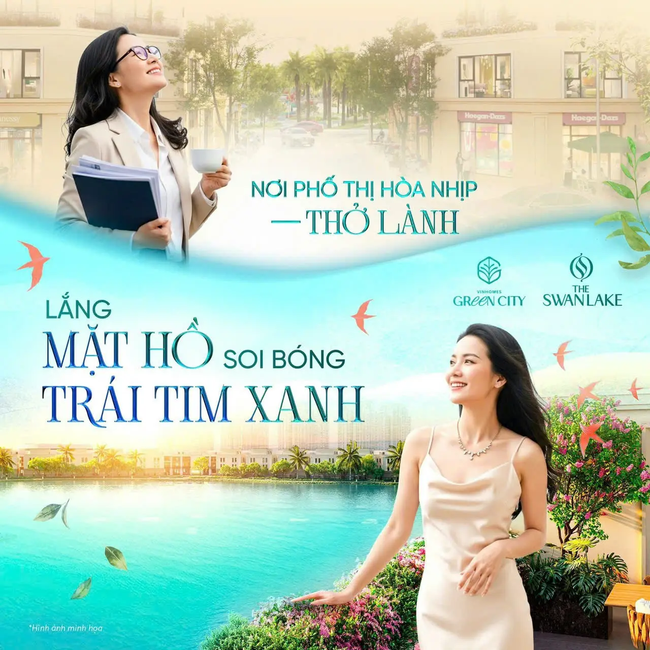 The Swan Lake - Trải Nghiệm Sống Động Bên Hồ Tại Vinhomes Green City