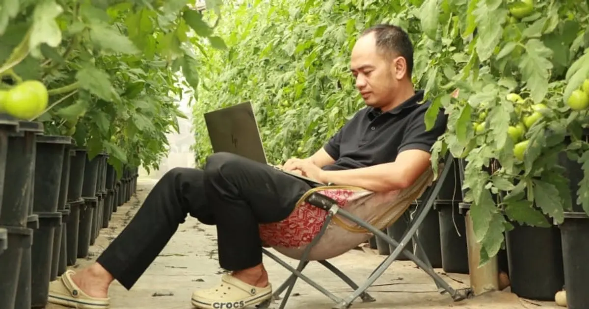 Nông nghiệp công nghệ cao Lâm Đồng, nông dân tưới rau, chăm hoa mà chả phải ra vườn ...