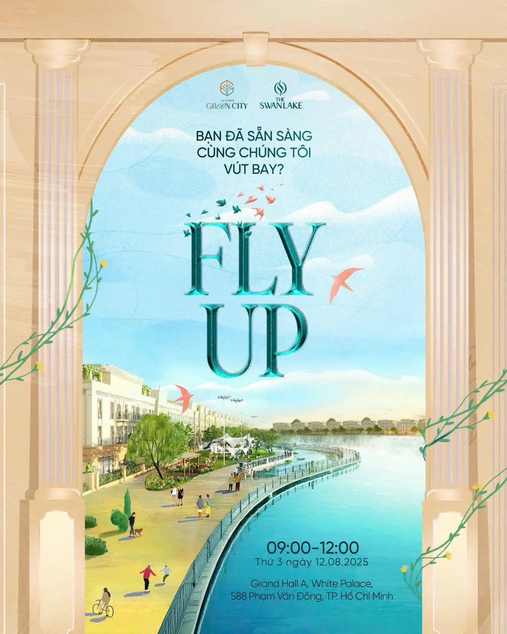 The Swan Lake: Biểu tượng sống ven hồ cất cánh tại Vinhomes Green City