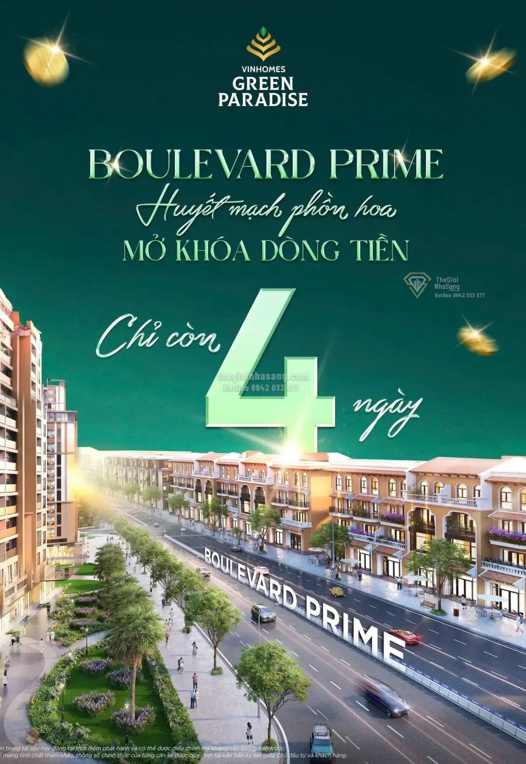 Boulevard Prime tại Vinhomes Green Paradise: Huyết Mạch Phồn Hoa Mới Kích Hoạt Dòng Tiền Đầu Tư Bất Động Sản Cao Cấp