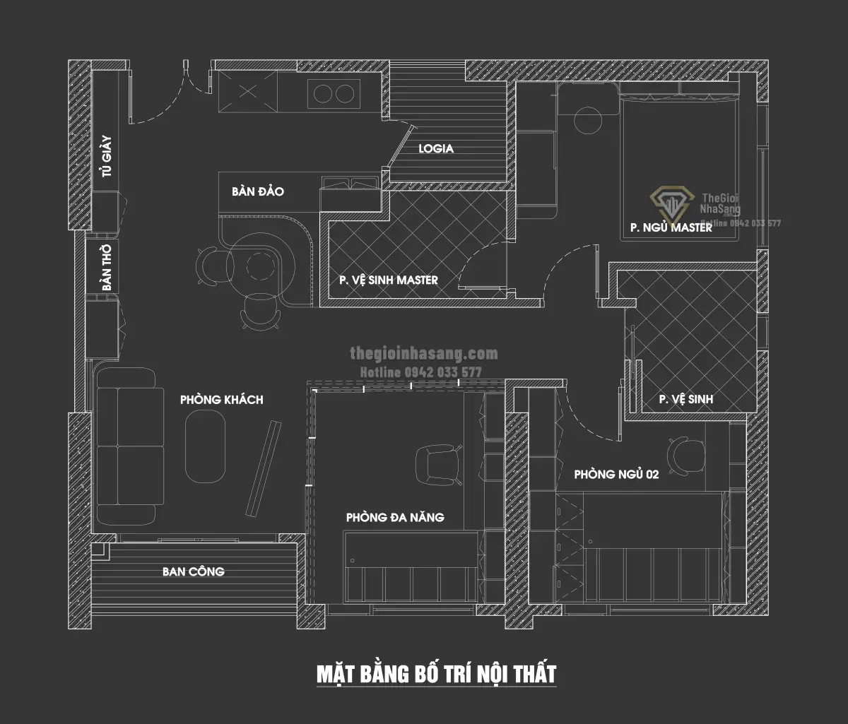 Cải Tạo Căn Hộ 73,5 m2 Tại Hà Nội: Giải Pháp Mở Rộng Không Gian Sống Và Làm Việc Hiện Đại