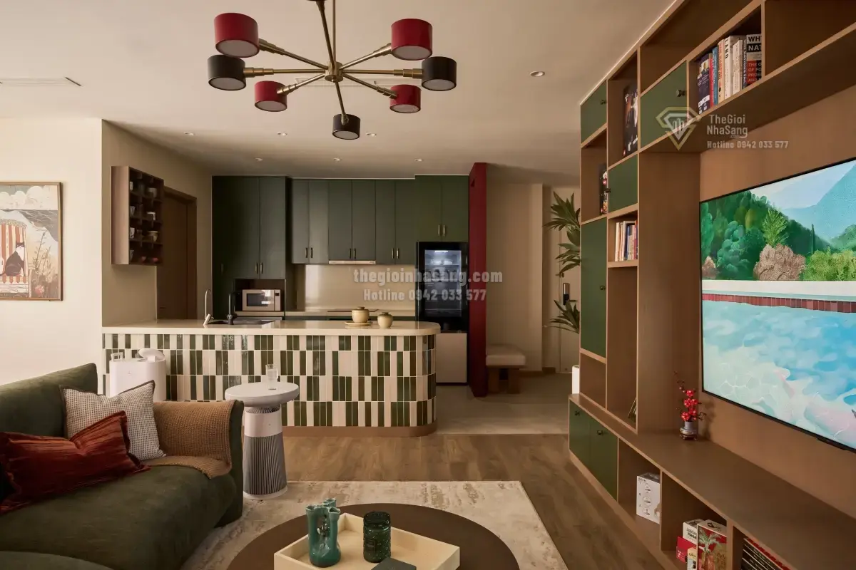 Căn hộ 127m2 tại TP HCM: Thiết kế Mid-Century Modern lấy cảm hứng từ bộ lông mèo cưng