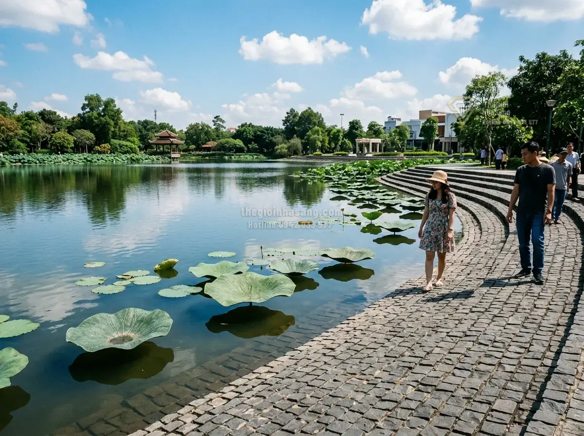 Công viên Lá Sen tại Grand Marina: Không gian xanh thanh bình giữa lòng Sài Gòn hiện đại