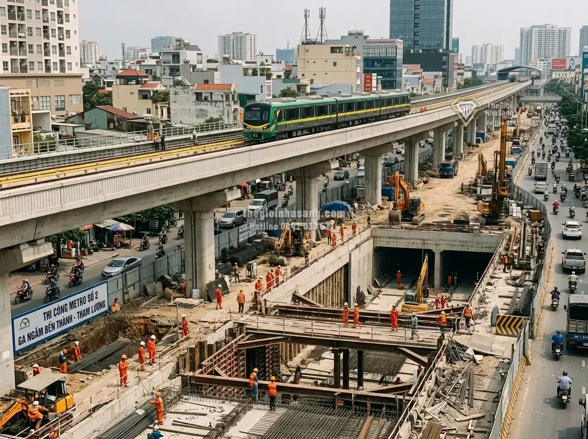 Đẩy Nhanh Tiến Độ Metro Số 2: Cú Hích Mạnh Mẽ Cho Thị Trường Bất Động Sản TP.HCM Năm 2026