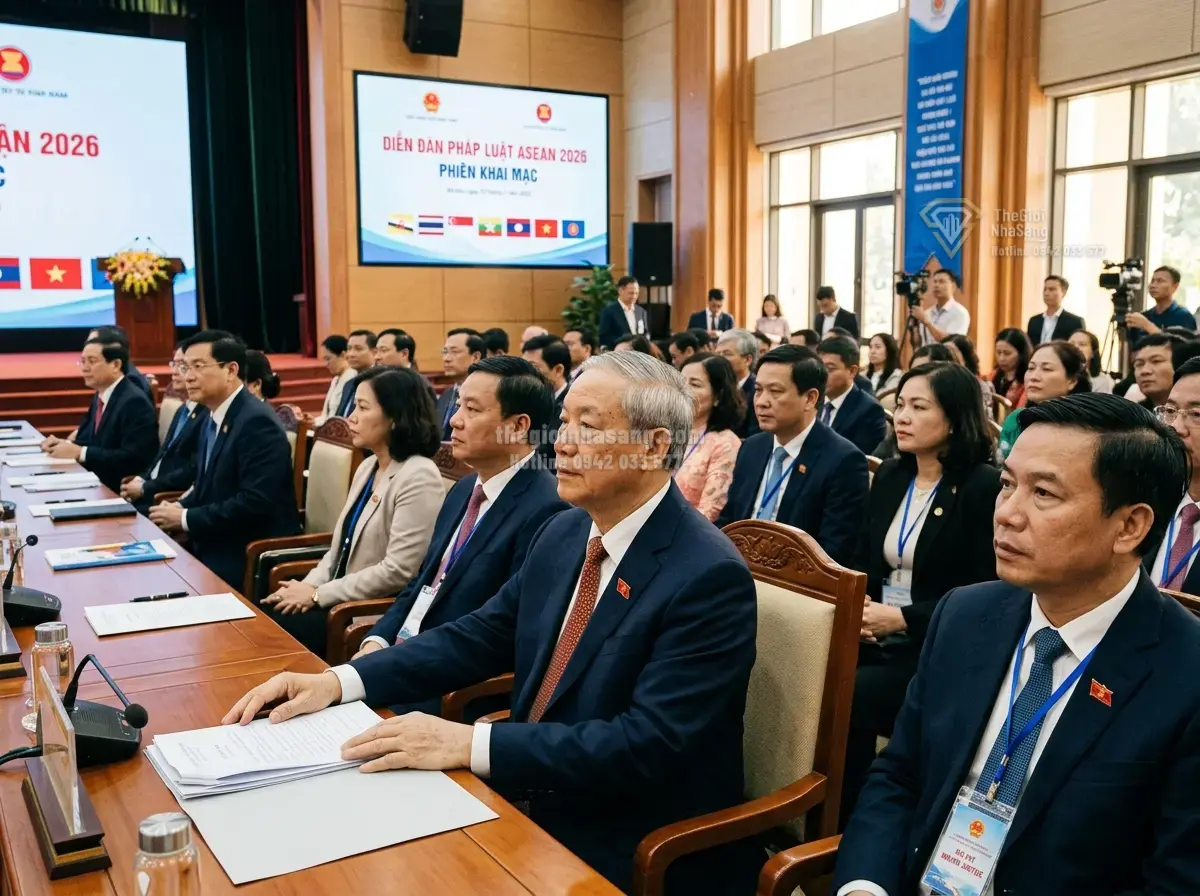 Diễn đàn Pháp luật ASEAN 2026: Đòn bẩy ứng dụng AI thúc đẩy chuyển đổi số trong xây dựng và thi hành pháp luật tại Việt Nam