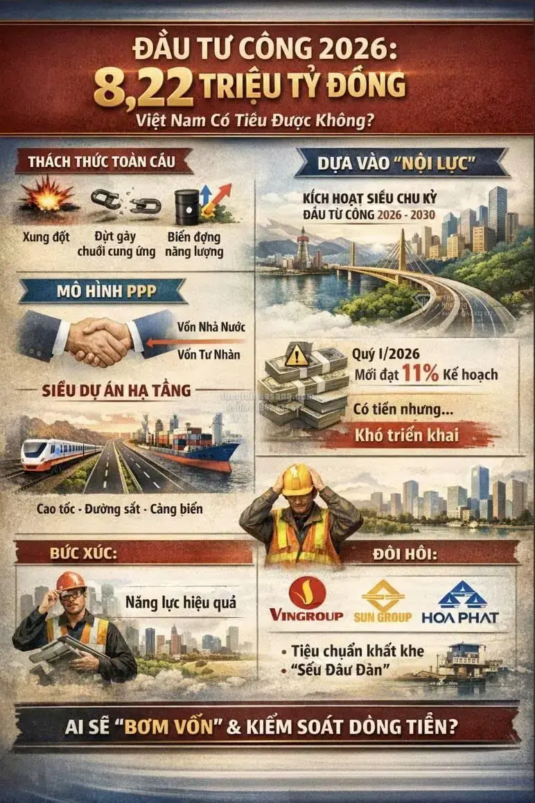 Dòng Tiền Đầu Tư Công 2026-2030: Cơ Hội Và Thách Thức Cho Thị Trường Bất Động Sản Việt Nam