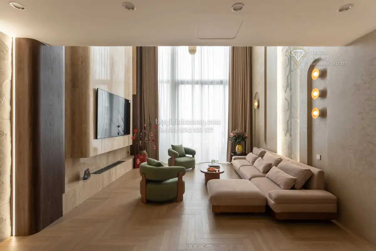 Giải pháp thiết kế nhà phố 6 tầng tại Hà Nội: Hệ vỏ nhiều lớp bảo vệ sự riêng tư và thẩm mỹ hiện đại