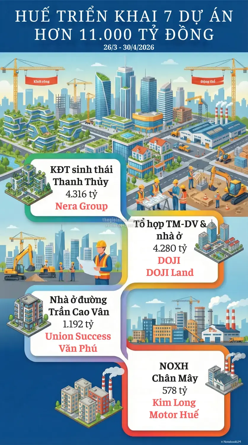 Huế Khởi Công Loạt Dự Án 11.000 Tỷ Đồng: Bước Đột Phá Mới Trong Phát Triển Đô Thị Và Bất Động Sản