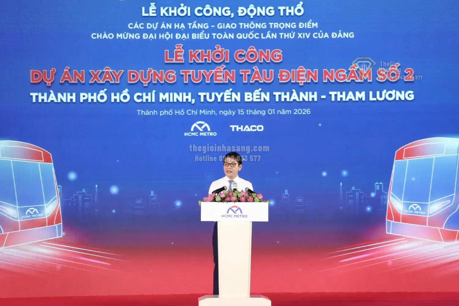 Liên danh Thaco và Tập đoàn Đường sắt Trung Quốc chính thức triển khai dự án Metro Bến Thành - Tham Lương tại TP.HCM