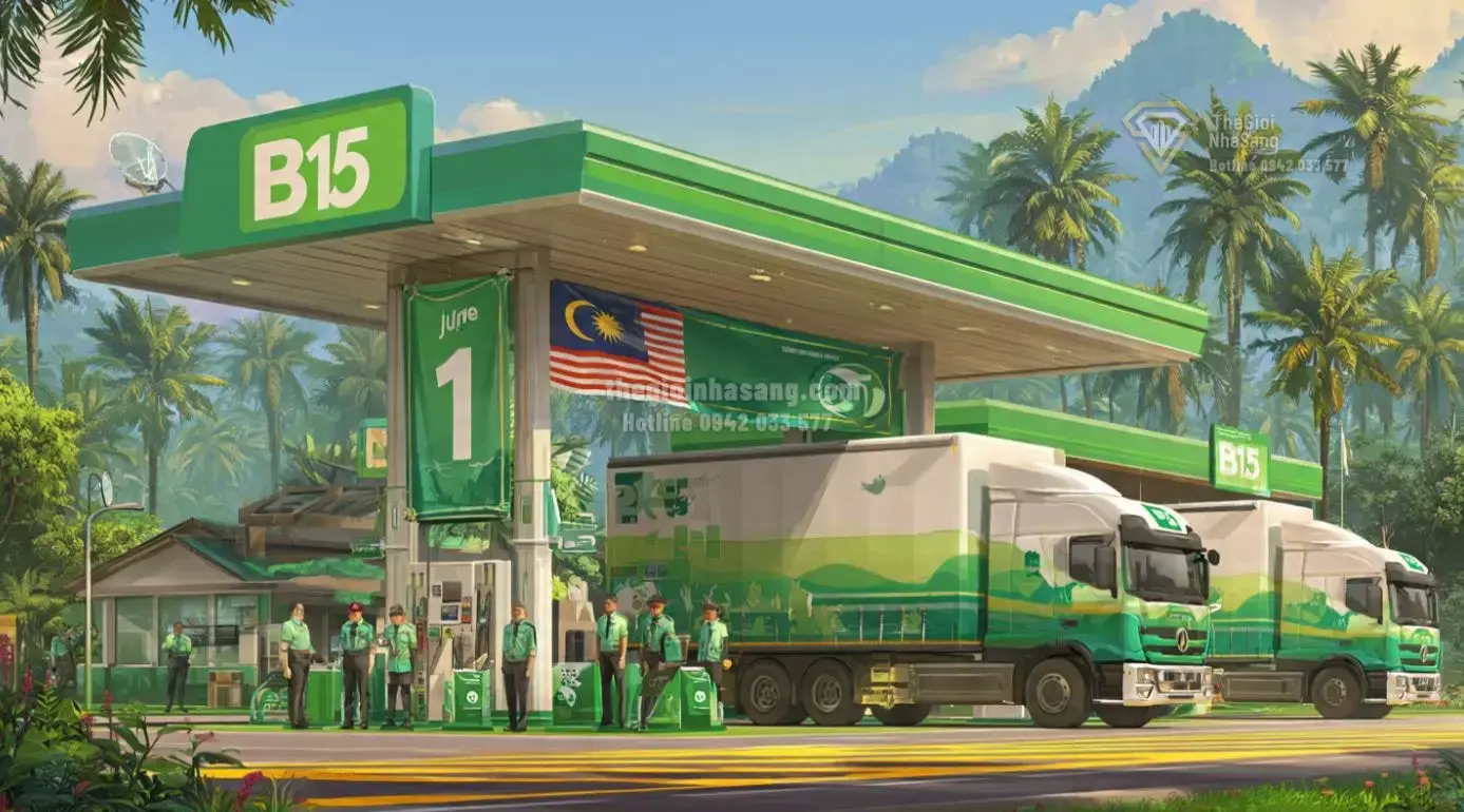 Malaysia Triển Khai Diesel Sinh Học B15: Tác Động Đến Thị Trường Năng Lượng Và Hạ Tầng Đầu Tư Bất Động Sản