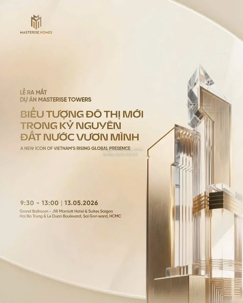 Masterise Towers đối diện Chợ Bến Thành: Siêu phẩm bất động sản cao cấp với giá gần 1 tỷ đồng/m² tại trung tâm Quận 1