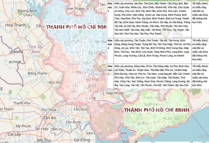 Quy định tách thửa đất TP.HCM 2026: Phân vùng 5 khu vực, diện tích tối thiểu 36m² và tác động đến thị trường bất động sản