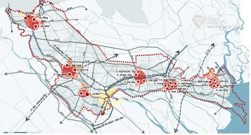 Quy hoạch Đồng Tháp 2030: Bức tranh phát triển 6 đô thị trung tâm và cơ hội đầu tư bất động sản