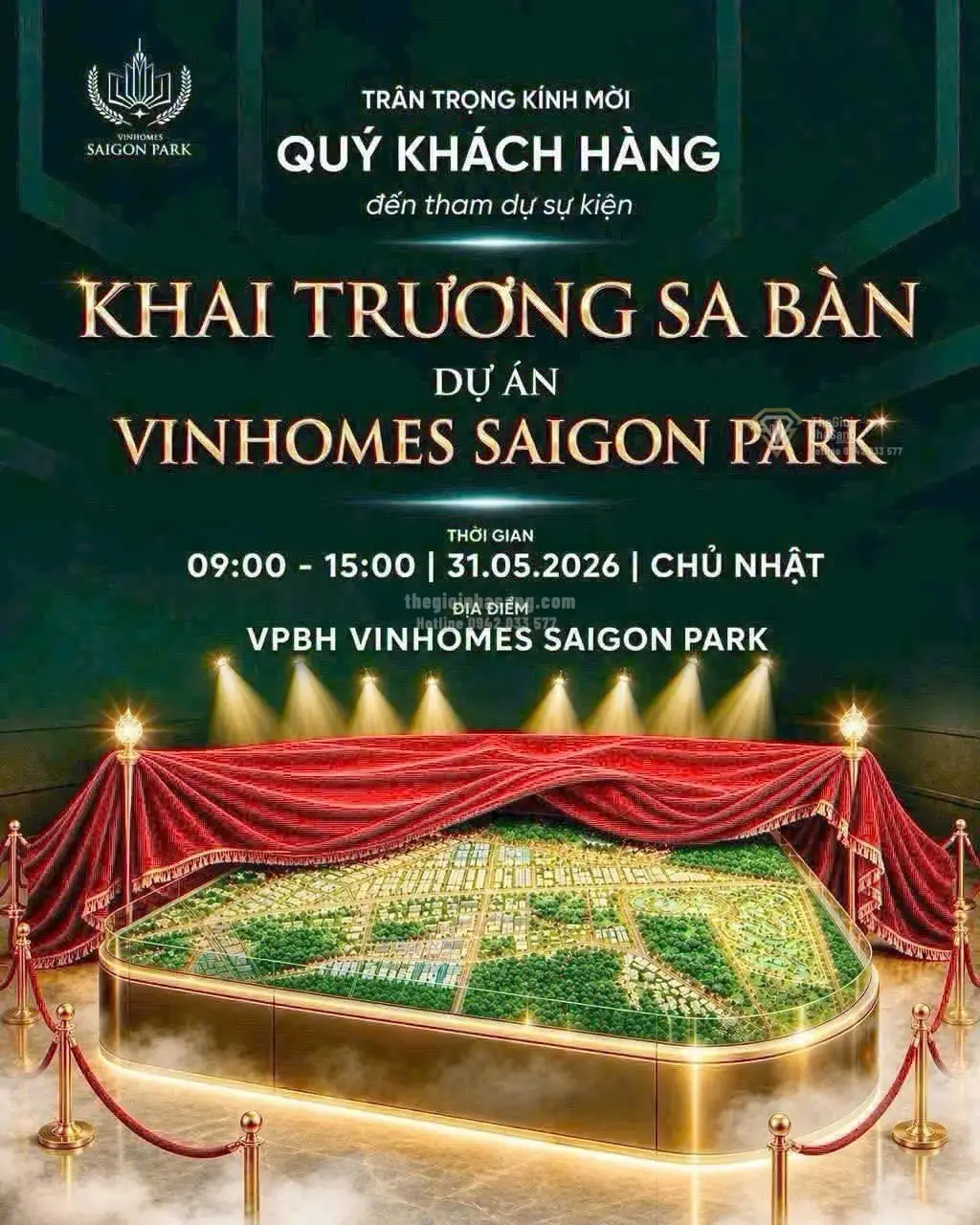 Ra Mắt Sa Bàn Vinhomes Saigon Park: Cơ Hội Vàng Cho Thị Trường Bất Động Sản Tây Bắc TP.HCM Năm 2026