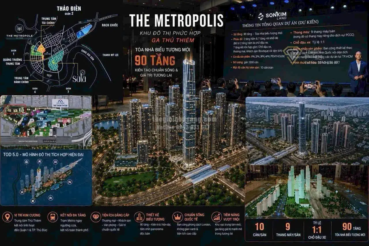 Sơn Kim Land Ra Mắt Hai Tòa Metropolis Tại Khu Phức Hợp Ga Thủ Thiêm – Tiêu Chuẩn TOD 5.0 Định Hình Thị Trường BĐS Cao Cấp