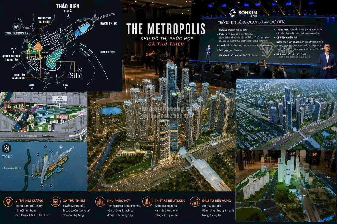 Sơn Kim Land ra mắt hai tòa Metropolis tại Khu phức hợp Ga Thủ Thiêm: Tiêu chuẩn mới cho bất động sản cao cấp và đô thị thông minh