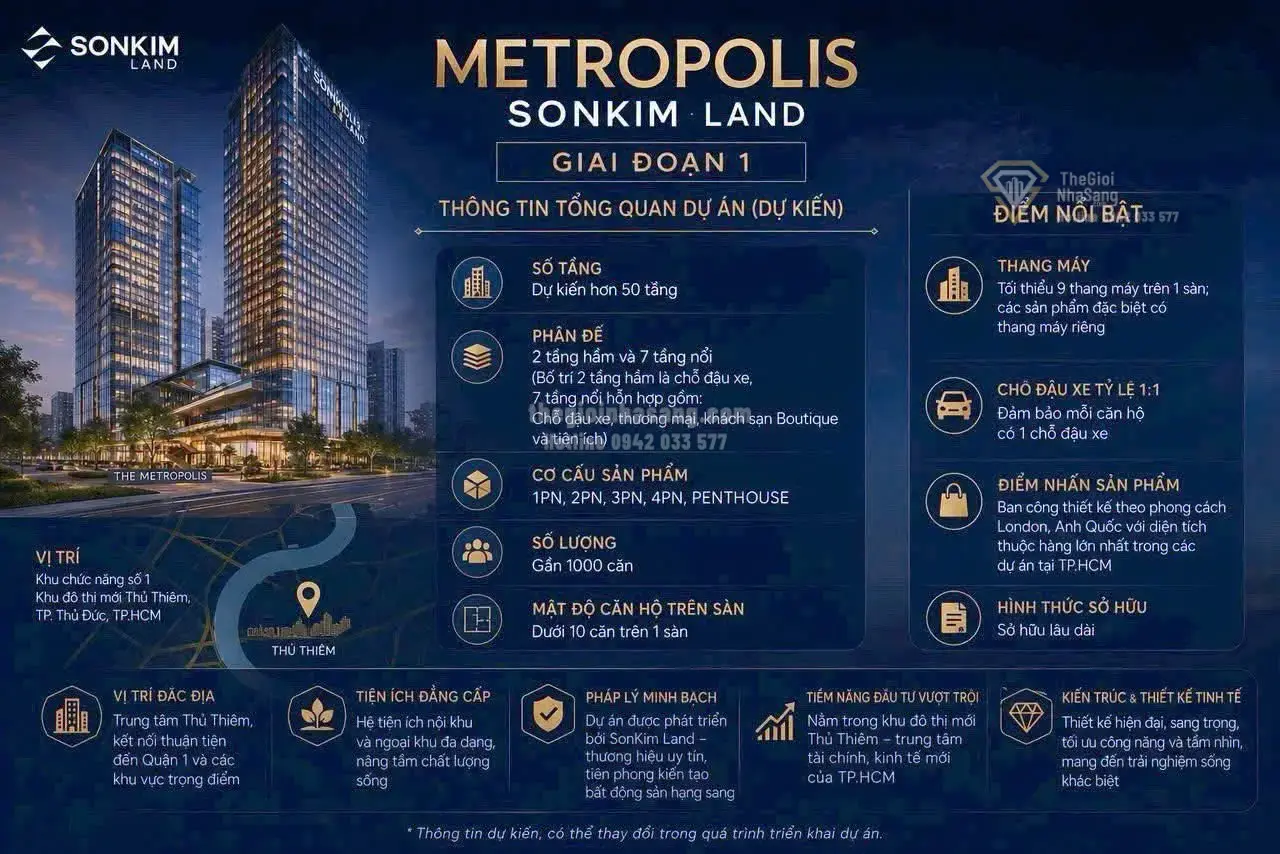 Sơn Kim Land Ra Mắt Hai Tòa Tháp Metropolis Tại Trung Tâm Thủ Thiêm – Biểu Tượng Mới Của TP.HCM