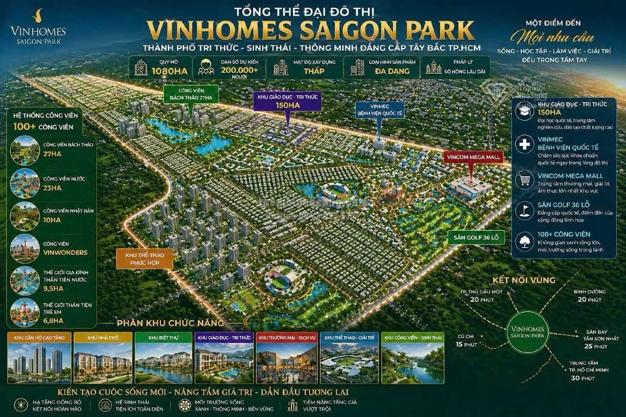 Tây Bắc TP.HCM: Đòn bẩy hạ tầng quốc gia thúc đẩy siêu đô thị Vinhomes Saigon Park bứt phá giá trị
