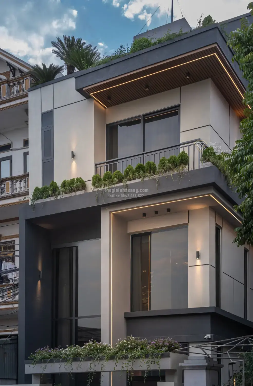 Thiết Kế Nhà Phố 3 Tầng Hiện Đại Tại Hà Nội: Cân Bằng Giữa Riêng Tư Và Ánh Sáng Tự Nhiên