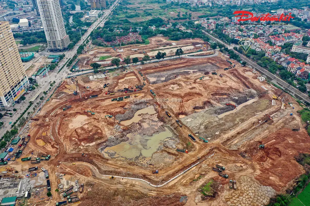 Tiến Độ Hồ Điều Hòa Mễ Trì – Đồng Bông 2: Giải Pháp Chống Ngập Hiệu Quả Cho Phía Tây Hà Nội