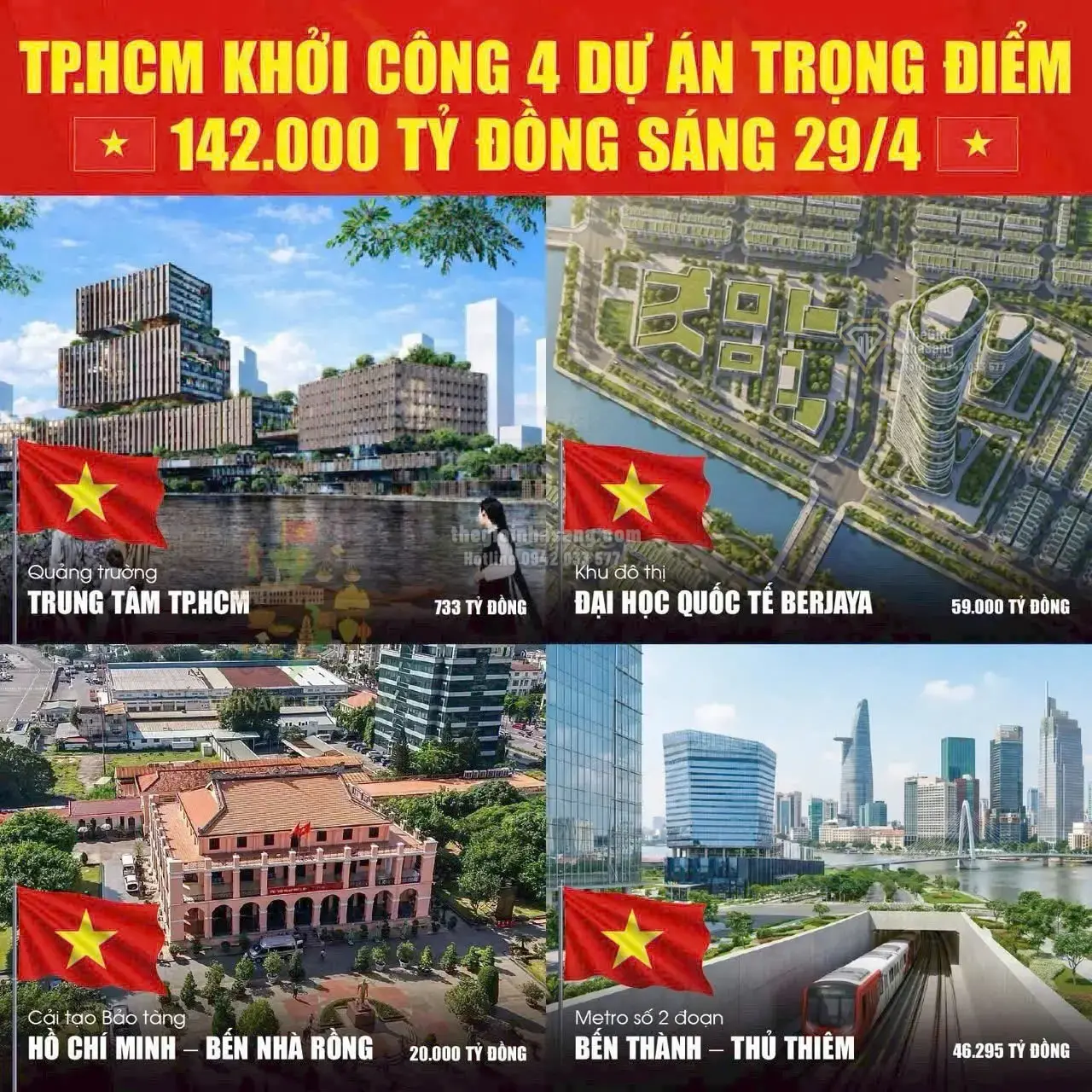 TP.HCM Khởi Công 4 Dự Án Trọng Điểm 142.000 Tỷ Đồng: Bước Đột Phá Mới Cho Thị Trường Bất Động Sản Cao Cấp