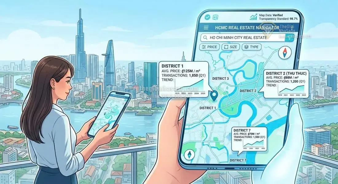 TP.HCM Sắp Ra Mắt Bản Đồ Tra Cứu Bất Động Sản: Bước Tiến Minh Bạch Hóa Thị Trường Nhà Đất