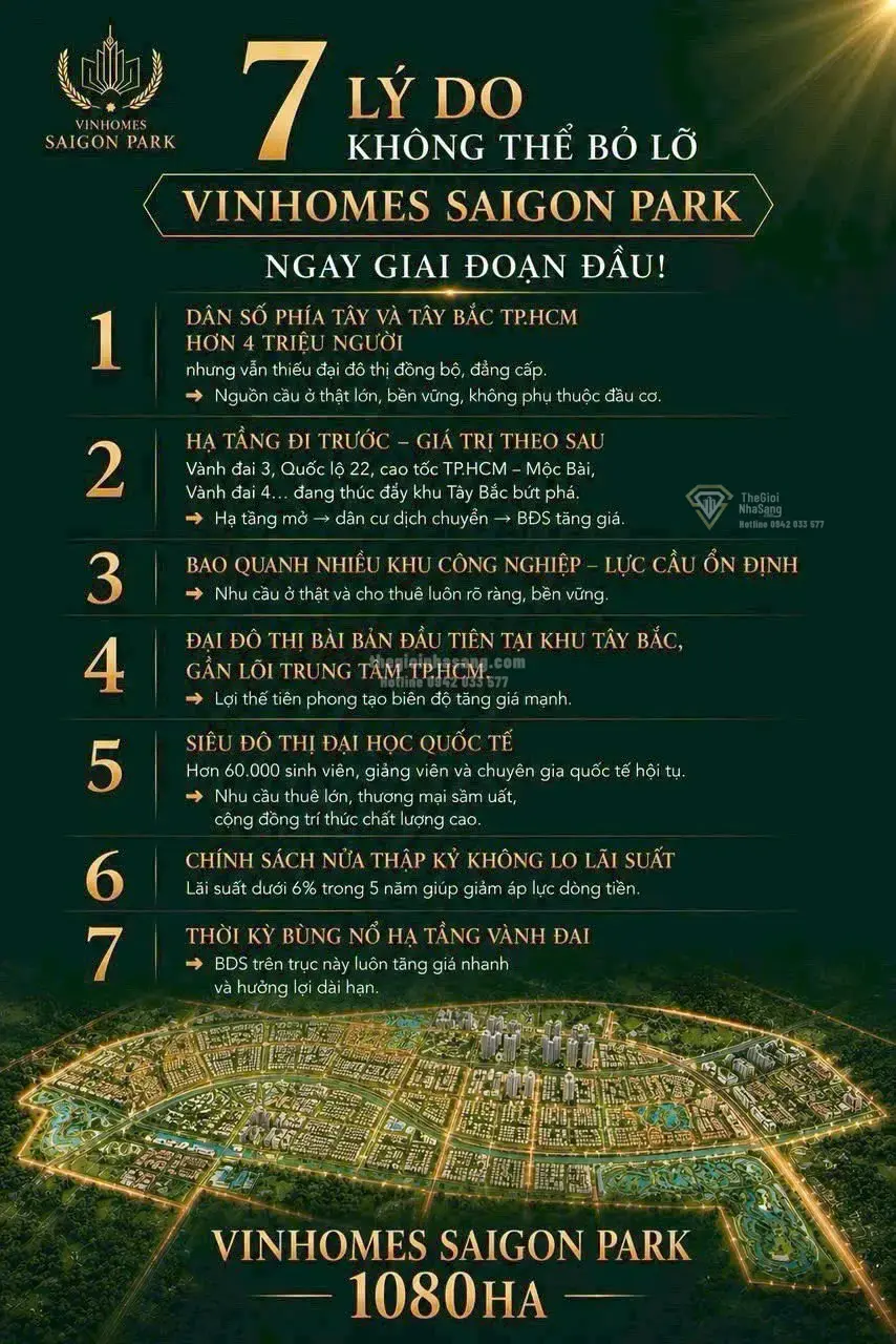 Vinhomes Saigon Park: Cơ Hội Vàng Đầu Tư Bất Động Sản Tây Bắc TP.HCM Giai Đoạn Đầu