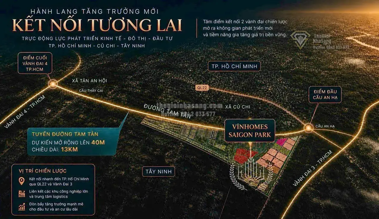 Vinhomes Saigon Park: Đô Thị 880ha Tây Bắc TP.HCM Mở Ra Cơ Hội Đầu Tư Bất Động Sản Mới