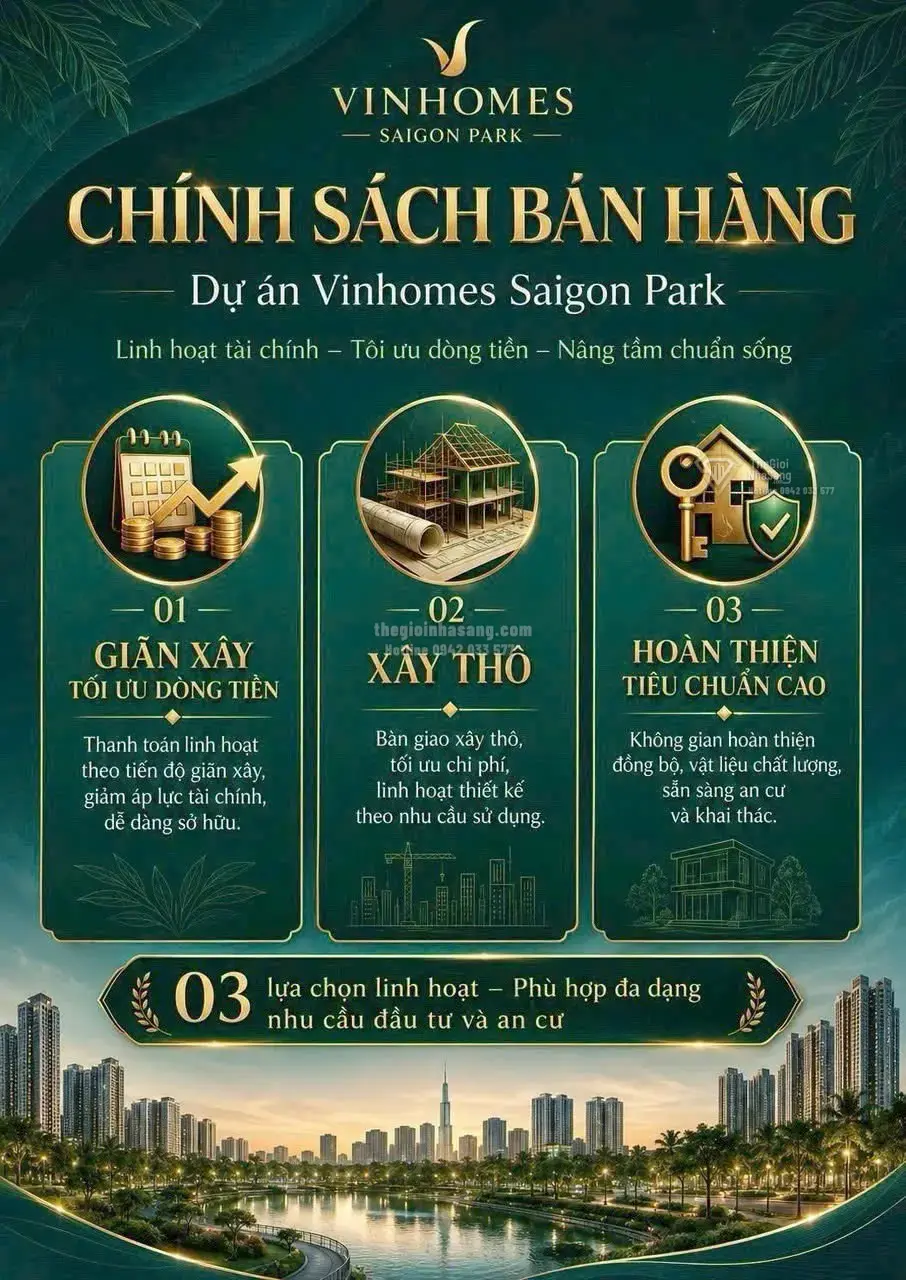 Vinhomes Saigon Park Hóc Môn: Cơ hội đầu tư bất động sản đô thị công viên tri thức hàng đầu châu Á