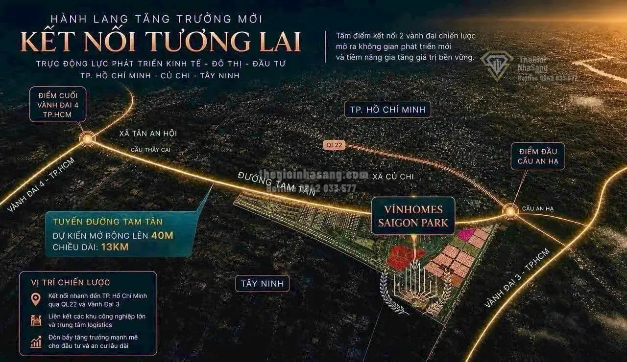 Vinhomes Saigon Park Hóc Môn: Cơ hội đầu tư và an cư tại siêu đô thị tri thức Tây Bắc TP.HCM