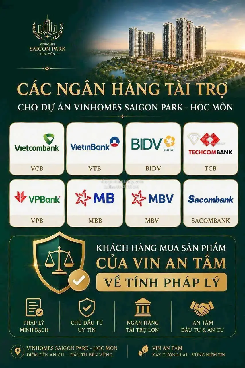 Vinhomes Saigon Park Hóc Môn: Cơ hội đầu tư và an cư tại siêu đô thị tri thức Tây Bắc TP.HCM