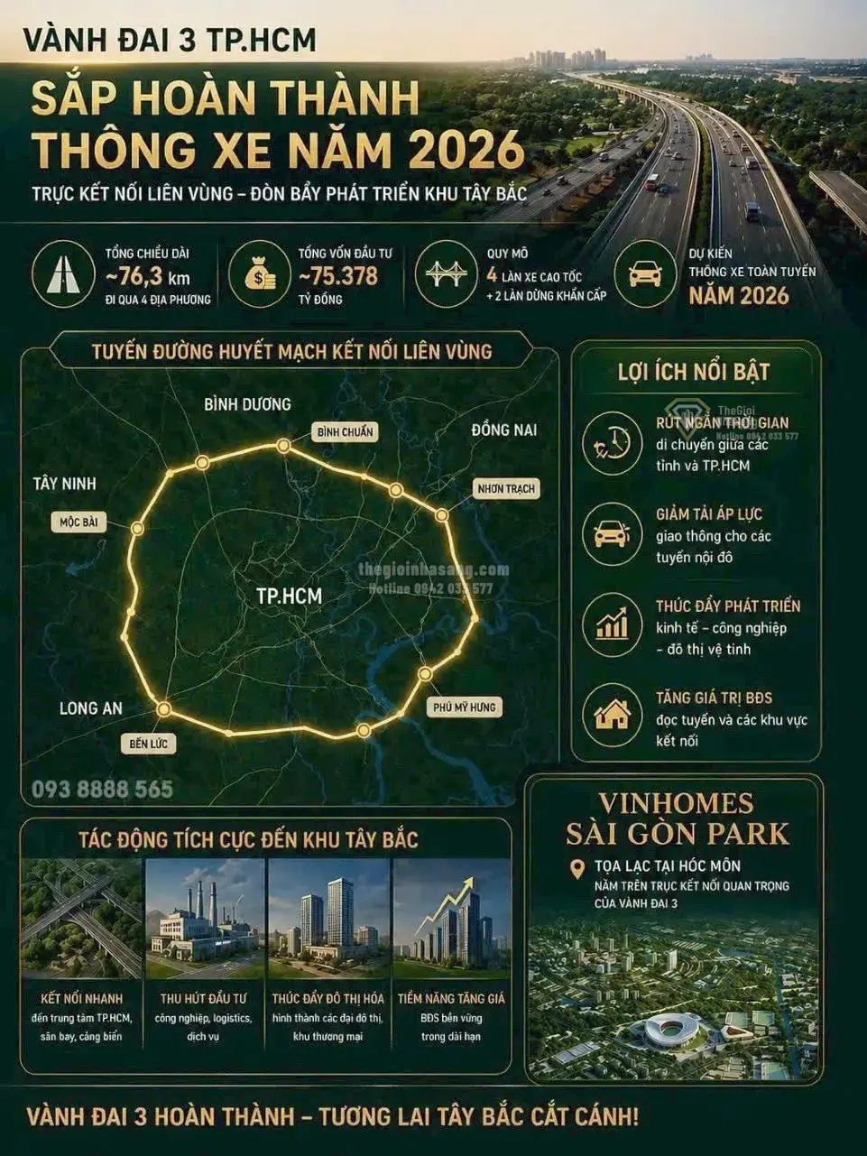 Vinhomes Saigon Park Hóc Môn: Đô Thị Tri Thức Đầu Tiên Tích Hợp Giáo Dục, Nghiên Cứu Và An Cư Đẳng Cấp Quốc Tế