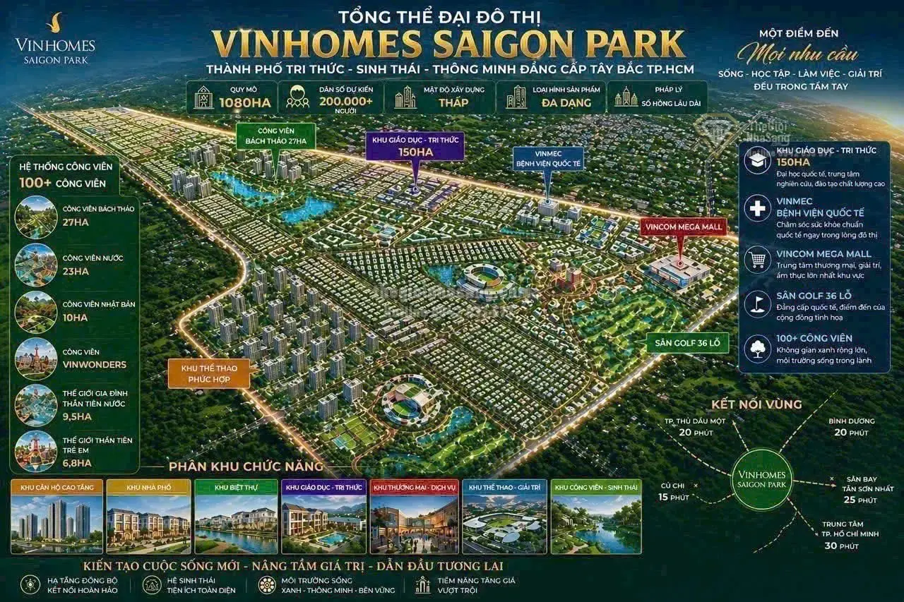 Vinhomes Saigon Park: Siêu Đô Thị Công Viên Tri Thức Phía Tây Bắc TP.HCM và Tiềm Năng Đầu Tư Bất Động Sản 2026