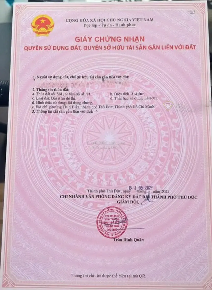 Bán Đất dự án Ngô Quang Huy Quận 2 diện tích 224m2 giá 80 tỷ