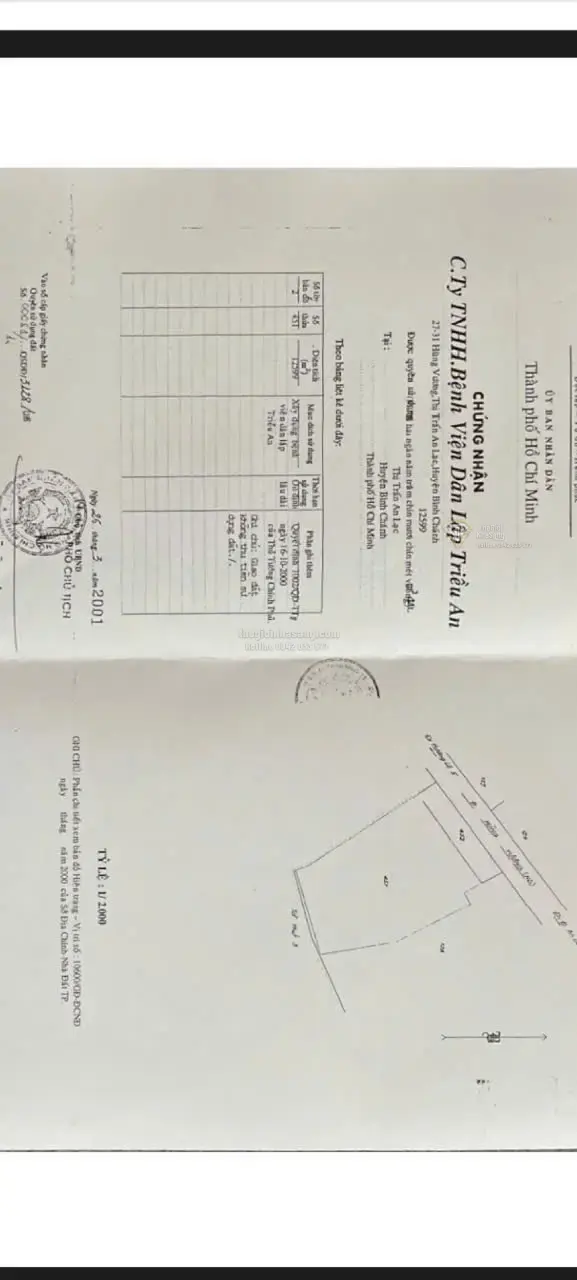 Bệnh viện M&A Triều An Bình Tân diện tích 1.5ha giá 2.9999 tỷ