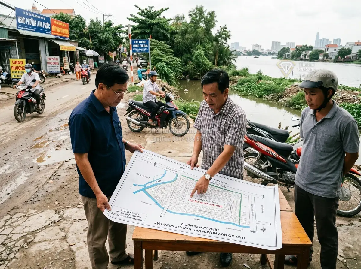 Biệt thự liền kề dự án Song Đạt KDC Quận 9 diện tích lớn đến 714m2