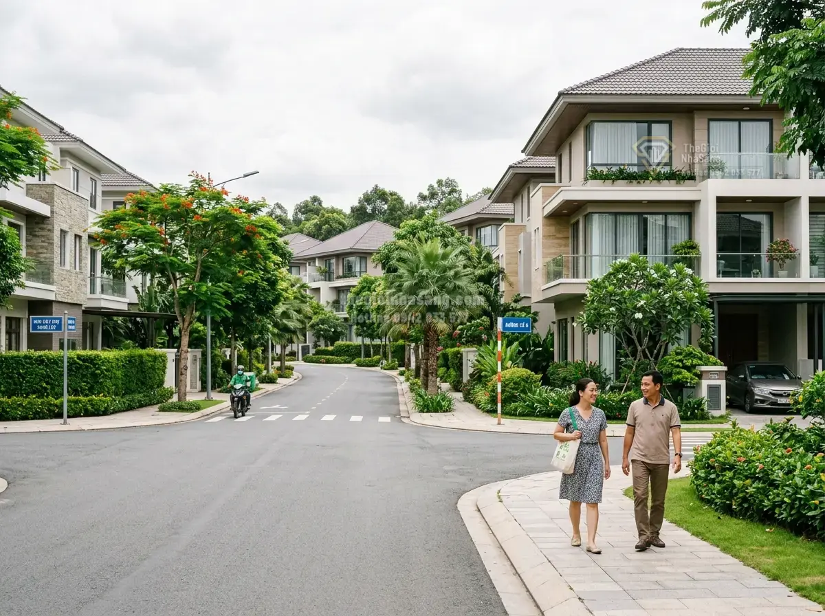 Biệt thự liền kề dự án Song Đạt KDC Quận 9 diện tích lớn đến 714m2