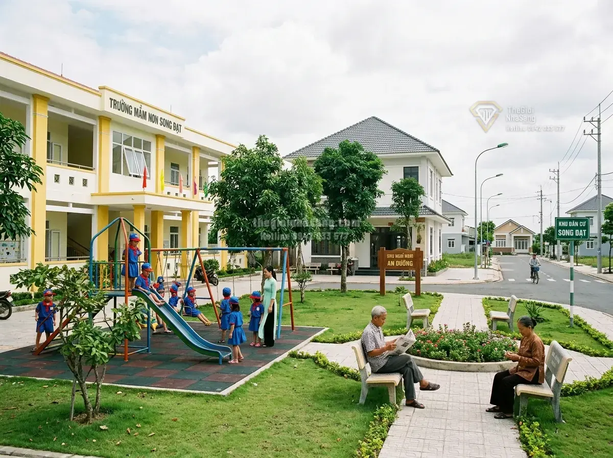 Biệt thự liền kề dự án Song Đạt KDC Quận 9 diện tích lớn đến 714m2