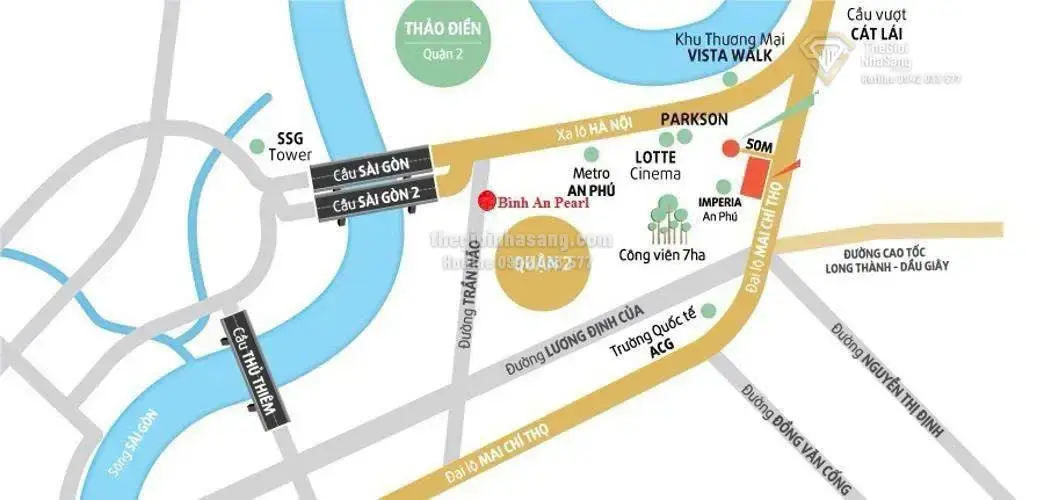 Đất nền dự án Bình An Pearl Quận 2 (TP. Thủ Đức) diện tích 8277.8m2 giá 2XXX tỷ