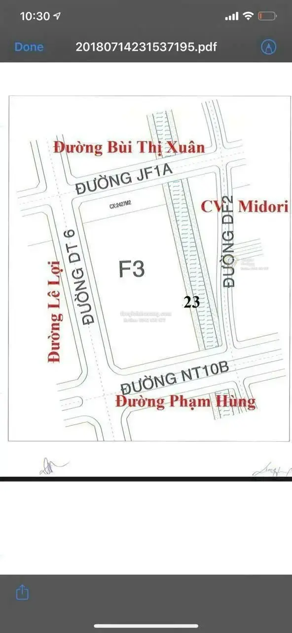 Đất nền dự án Quỹ Đất Giáo Dục 1.7ha Hòa Phú TP Mới Bình Dương 17741m2 250 tỷ