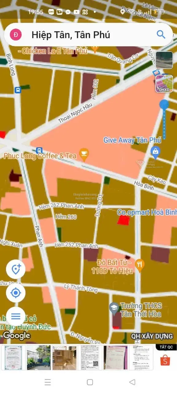 Đất nền dự án TTTM Building Tân Phú 1,891m2 giá 230 tỷ