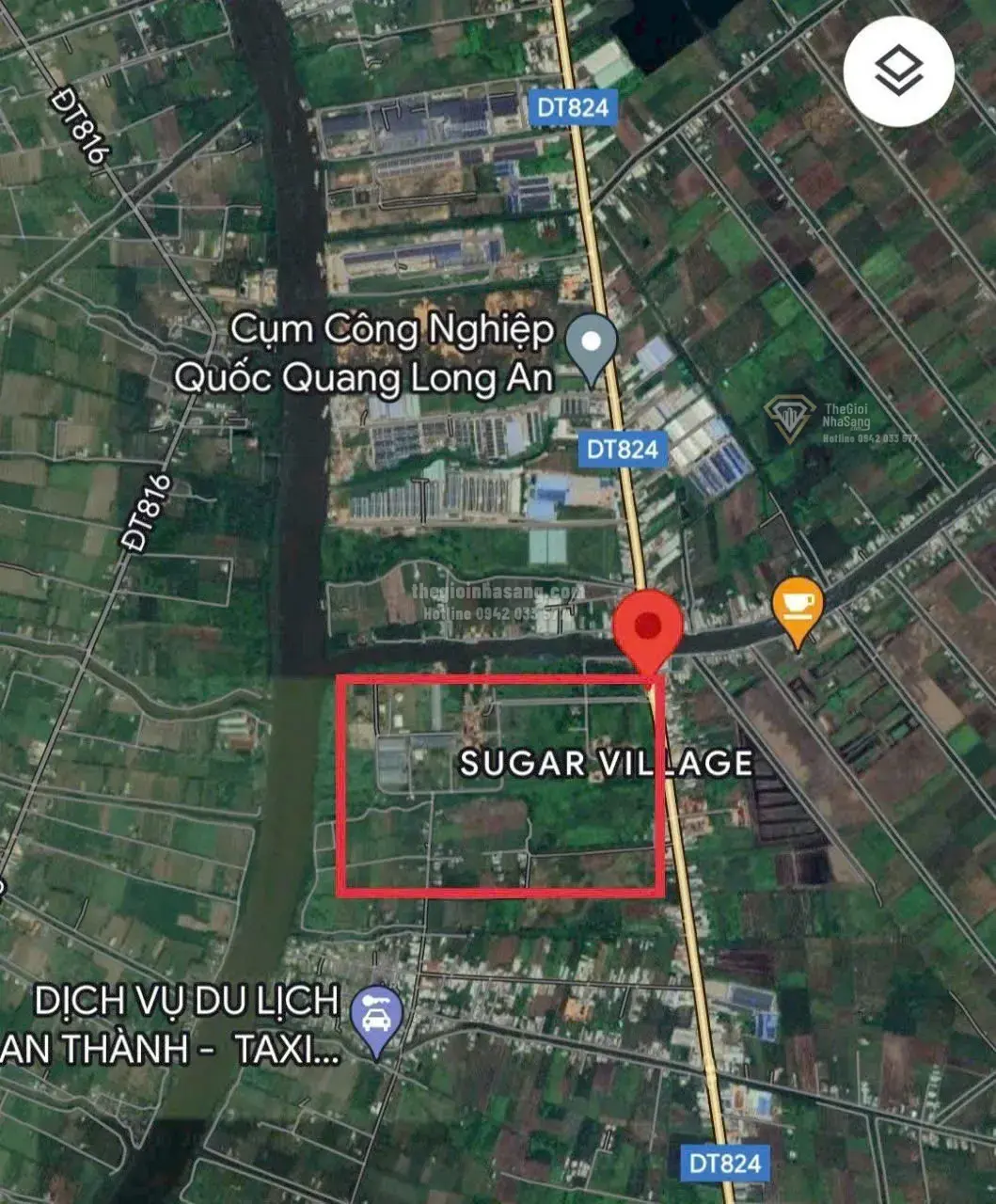 Đất nền MT Đường 824, Lương Hòa, Bến Lức, Long An giá 899.99 tỷ