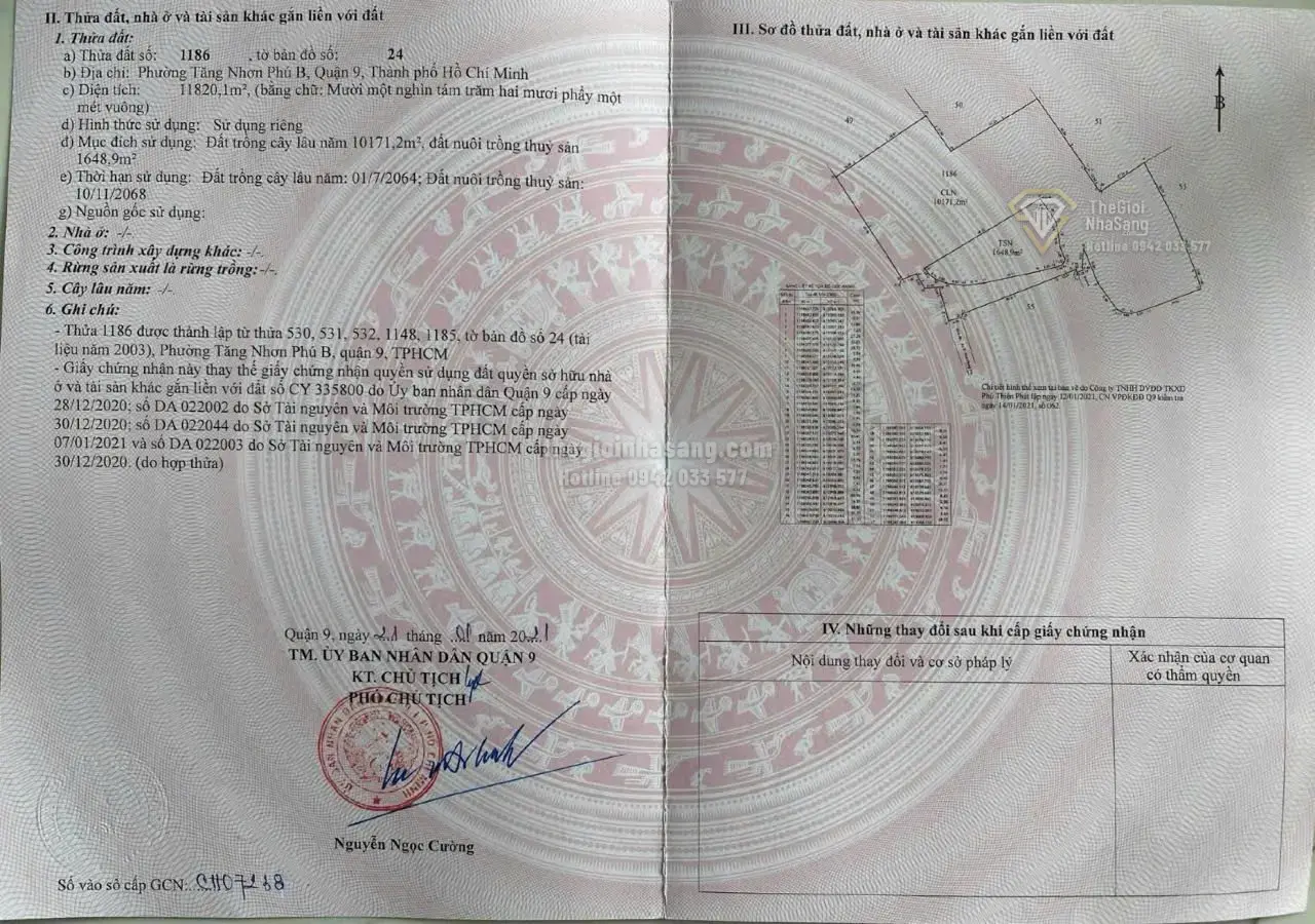 Đất nền Quỹ Đất Đình Phong Phú, Tăng Nhơn Phú B, TP. Thủ Đức 11,820m2 giá 260 tỷ