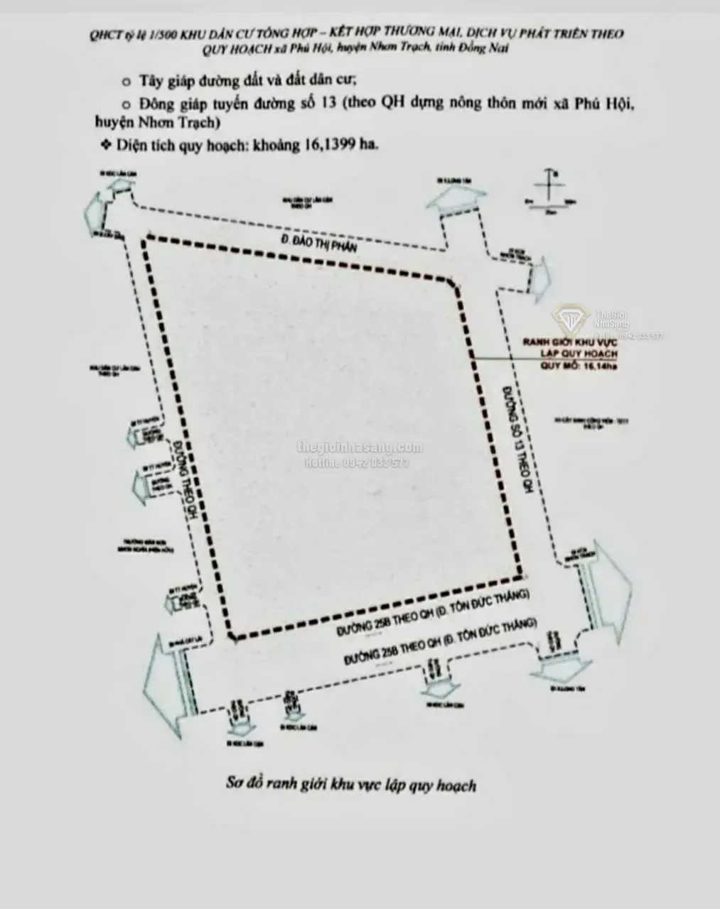 Dự án KDC Phú Hội Nhơn Trạch Đồng Nai 16.1ha giá 1.226 tỷ