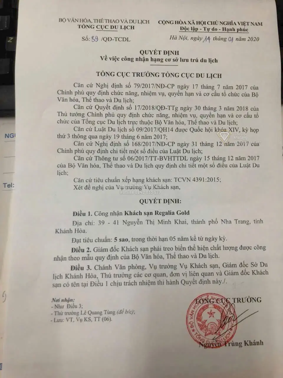 Khách sạn Regalia Gold Nha Trang 40 tầng 2.435 tỷ VNĐ