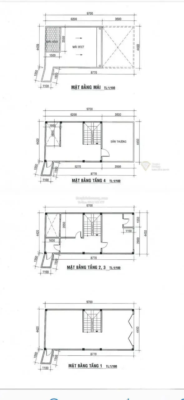 Nhà phố KHU D P25 Bình Thạnh 46.7m2 5 phòng ngủ 8.25 tỷ
