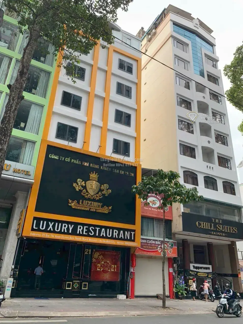 Tòa nhà Hotel & Karaoke dự án 21 Bùi Thị Xuân Quận 1 diện tích 129m2 giá 130 tỷ