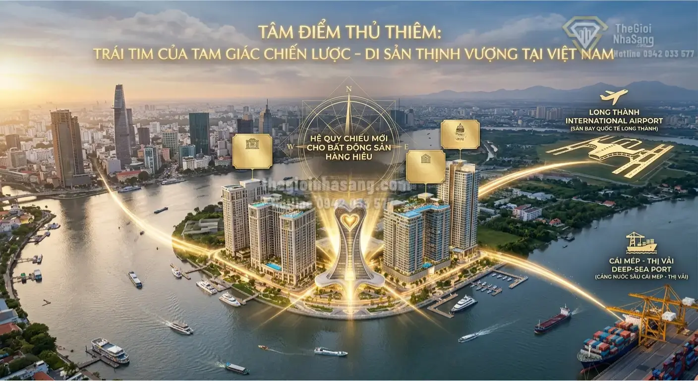 TÂM ĐIỂM THỦ THIÊM TRÁI TIM CỦA TAM GIÁC CHIẾN LƯỢC – HỆ QUY CHIẾU MỚI CHO BẤT ĐỘNG SẢN HÀNG HIỆU VÀ DI SẢN THỊNH VƯỢNG TẠI VIỆT NAM